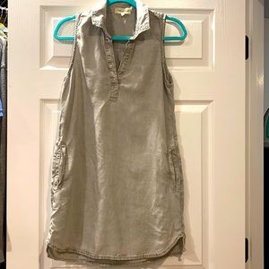 Cloth & Stone Gray/Green Dress w/ Pockets
